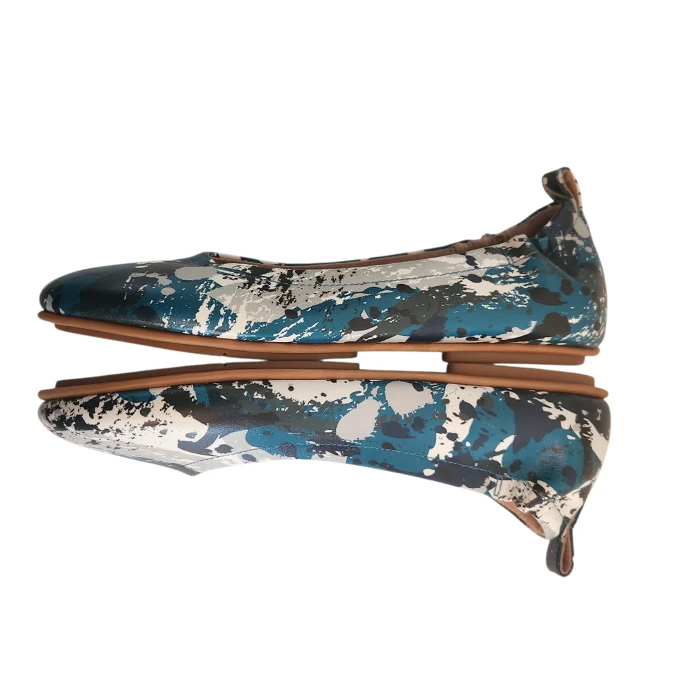 FitFlop Allegro Splatter Print Leather Ballet Flats Size US 8.5 - Picture 5 of 10